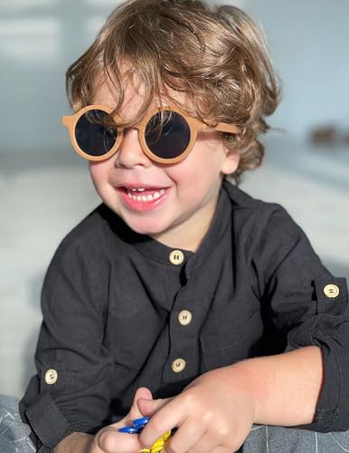 Image of Arshiner Boys Cotton Linen Henley Shirt Button Down Shirt Long Sleeve T Shirt Beach Shirt Tee Casual Solid Tops