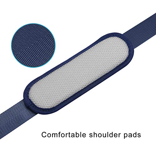 MOSISO 56 Inch Shoulder Strap, Adjustable Thick Soft Universal Replacement Non-Slip Comfort Fit Padded with Metal Swivel Hooks for Laptop Messenger Crossbody Bag Luggage/Duffel/Camera, Navy Blue