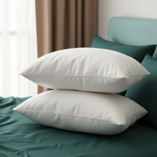 Image of Fresh Resto Hollow Fiber Sleeping Pillow | Soft & Fluffy Support | White | 24 x 16 Inch | Pack of 2