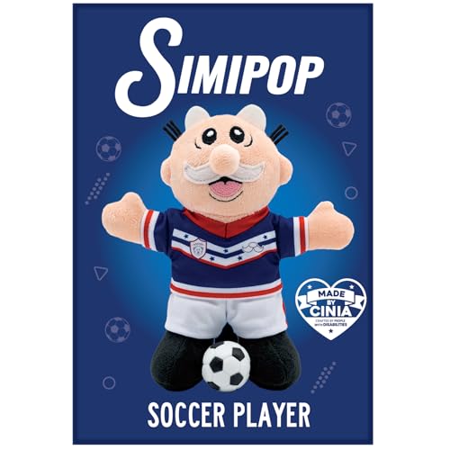 Dr. Simi Simipop USA Soccer Player Keychain USA-Inspired Soft Mini Character | Collectible Fan Accessory for Sports Fans