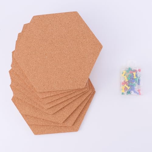 Tableau Liège Hexagonal Auto-adhésif pour Organiser vos Mémos sans Percer