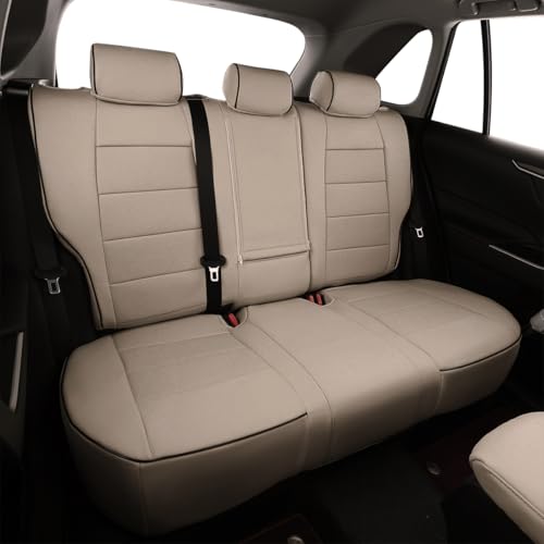 Image of EKR Rav4 Seat Covers Custom Fit for Toyota Rav4 LE(NOT for Hybrid) 2013 2014 2015 2016 2017 2018,Leather Car Seat Cover for Trucks SUV Full Set,Faux Leather(Beige)