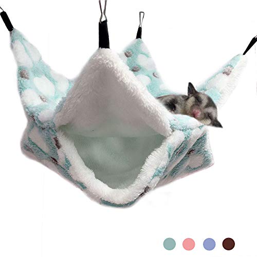Oncpcare Small Pet Cage Hammock, Bunkbed Sugar Glider Hammock, Guinea Pig Cage Accessories