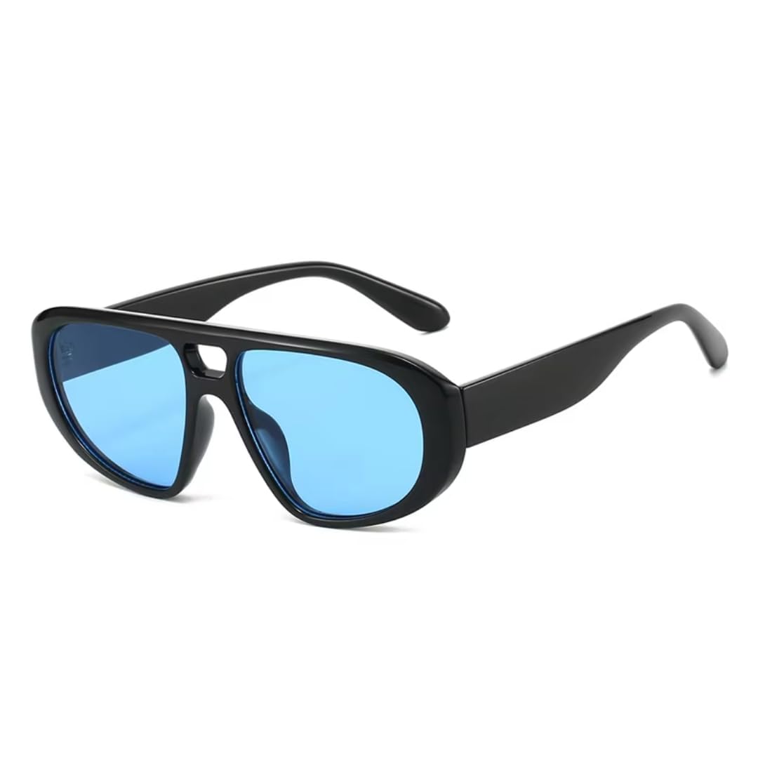 Lunettes de soleil rétro au design double pont élégant - 8