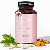 Neuaura Bloatburn Supplement – Premium Made in the UK – Bloating and Digestion Support, All-Natural Ingredients, 60 Capsules, 1 Month Supply for Menopause Wellness - Vegan & Gluten Free