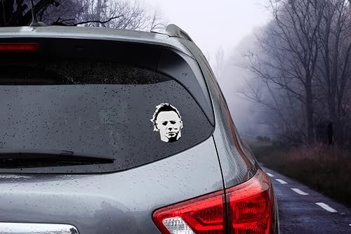 Image of Elektroplate Michael Myers Slasher Iconic Scenes Dynamic Car Decal Set of 5 | Officially Licensed Halloween, Weatherproof Automotive Grade Horror Movie Vinyl Sticker for Water Bottle, Laptop & More