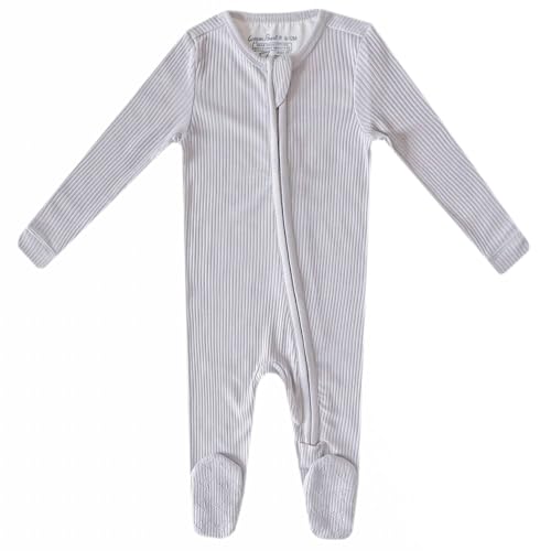 Image of Copper Pearl Baby Zip-Up Footie Pajamas - Soft Stretchy Sleep and Play Footies for Boys and Girls