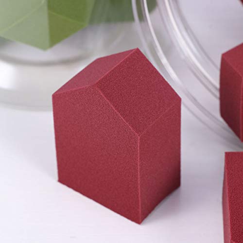 Lurrose 30 unidades úmidas e secas de uso duplo Jelly Pentágono Esponja facial Puff ferramenta de li