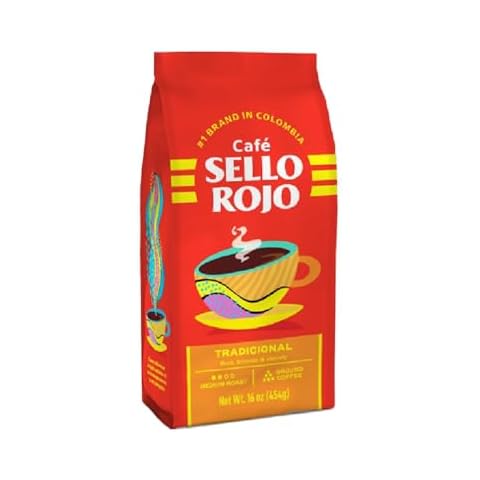 Sello Rojo, Tradicional Medium Roast Ground Coffee Bag, 16 oz, Pack of 5 Cover