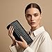 DETARA Woven Evening Clutch Purse for Women Fashionable PU Leather Handbag Stylish Shoulder Bag Ideal for Wedding Party and Prom (Black 7018)