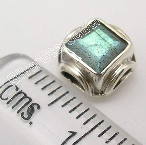 Natural Blue Labradorite Earrings 0.3" 925 Sterling Silver Ladies Stone - Image 3