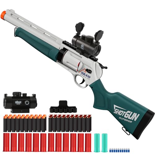 RuiDaXiang Pistola de Juguete,Pistolas de Juguete de Disparo,Blasters de Espuma EVA y Diseño de Recarga de Rueda para Niños/Adultos de 8+ años Juguete de Juego para Interior y Exterior (Verde)