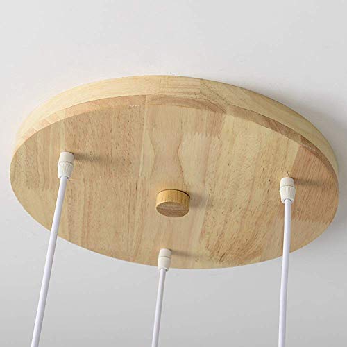 Lustre en bois blanc durable à 3 ampoules avec système de gradation - 7