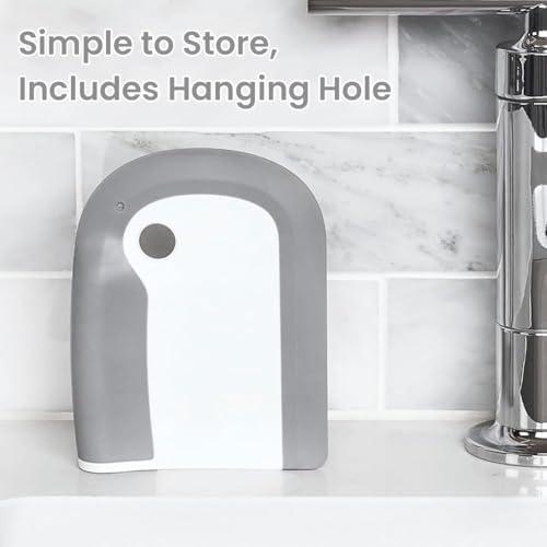 Image of Kunya Multi Purpose Silicone Squeegee with Hanging Hook Water Blade for Cleaning Bathroom Shower Mirror Glass Kitchen Countertop Car Windows Wiper Scraper Waterblade Cleaner Tool (Handy)