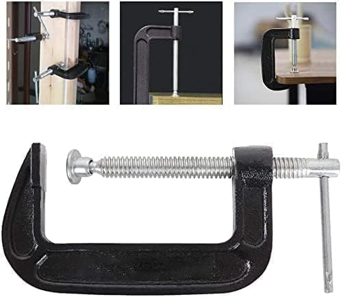 Miniatura 7 de Juego de abrazaderas en C de 2 pulgadas, abrazadera C de acero resistente, abrazaderas de fuerza industrial C para carpintería, soldadura y