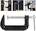 2 Inch C-Clamp Set, Heavy Duty Steel C Clamp Industrial Strength C Clamps for Woodworking, Welding, and Building (6Pcs)