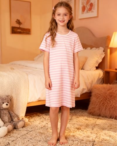 Image of Girls Cotton Dress 3T to Size 10 Princess Dresses Kids Playwear Soft Outfit Toddler Home wear