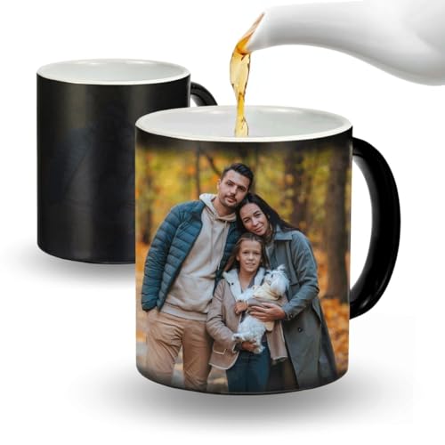 DEREGALOOS Taza Mágica Personalizada con Foto. Tazas de Cerámica