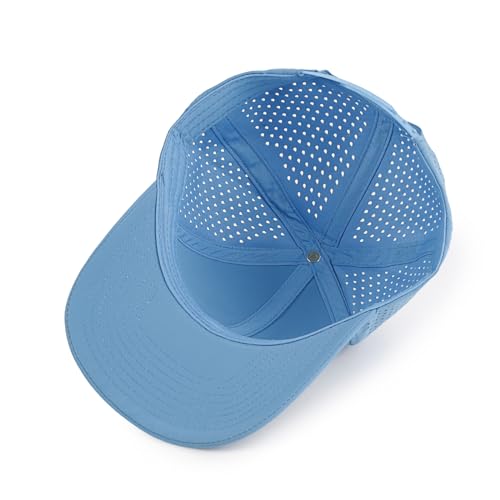 Image of Quick Dry Baseball Cap Curved Brim Mesh Snapback Hat for Men Women
