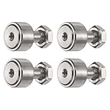 QUARKZMAN 4Stk CF8 KR19 Nadellager Mit M8x1 25mm Außengewinde Aus Chromstahl Für Werkzeugmaschinen-Führungsschienen 19mm Rollendurchmesser