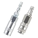 4 Pcs 1/4" Air Line Iron Connectors Euro British PCL Air Hose Fittings Convertor Adapters Couplings Connector Male Female Sets Quick Pneumatic Connectors Coupler and Plug Kits for Air Compressor - Image 7