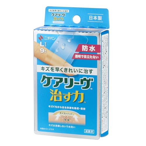 ニチバン 家庭用創傷パッド ケアリーヴ 治す力 防水タイプ Lサイズ 30mm×72mm CNB9L ハイドロコロイド 絆創膏 透明のサムネイル