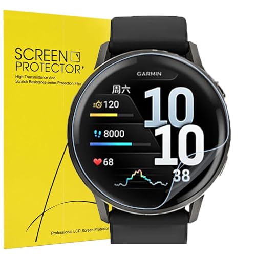 6 Pack Anti-Scratch Film for Garmin Venu 4 Screen Protector (45mm) TPU Flexible Film HD Clear Screen Protector Compatible for Garmin Venu 4 (45mm) Smartwatch