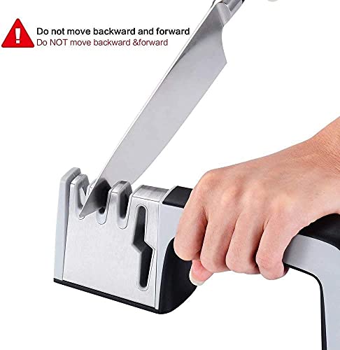 HSWYJJPFB Messerschärfer Profi Messerschleifer Professioneller Küchenschärfer 4-in-1-Messer- und Scherenschärfgerät… – Bild 5