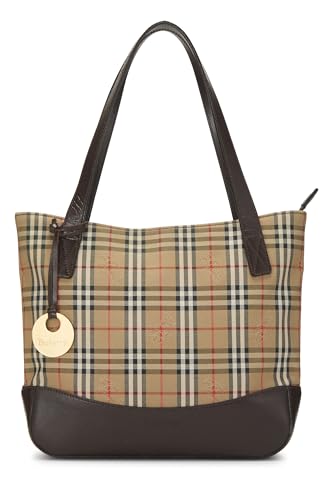 Pre-Loved Haymarket Check Shoulder Bag Small, Brown