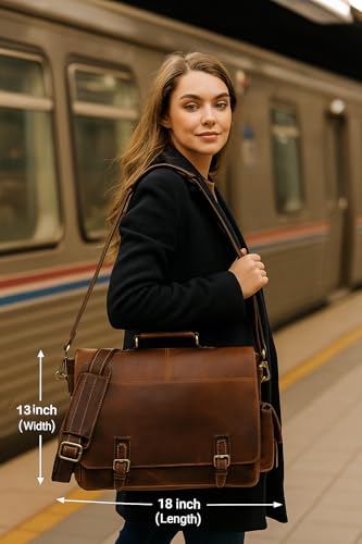 Bolso Mensajero de Cuero para Hombre y Mujer miniatura 2