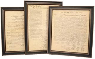 | Constitution, Declaration of Independence, and Bill of Rights. Set of Three (unmatted). Handmade in USA
