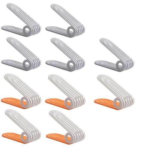 Organisateur de fentes pour chaussures réglable : lot de 10 supports gain de place