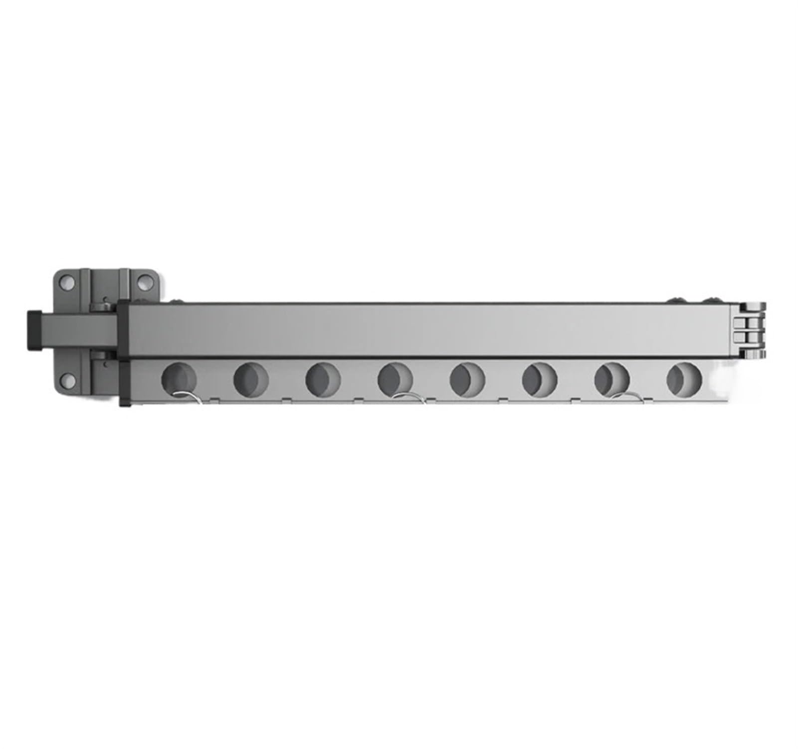 Stendino Pieghevole Da Parete Stendibiancheria a parete Stendibiancheria pieghevole estensibile Appendiabiti retrattile Portabiancheria Stendibiancheria da parete per balcone, lavanderia(2 Rod Grey)