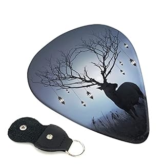 FUCVNPZ Lot de 6 médiators en celluloïd, en forme de cerf, fins, moyens et lourds pour guitares acoustiques, électriques… - Les Beatles, Paul McCartney, John Lennon, RIngo Starr, George Harrison
