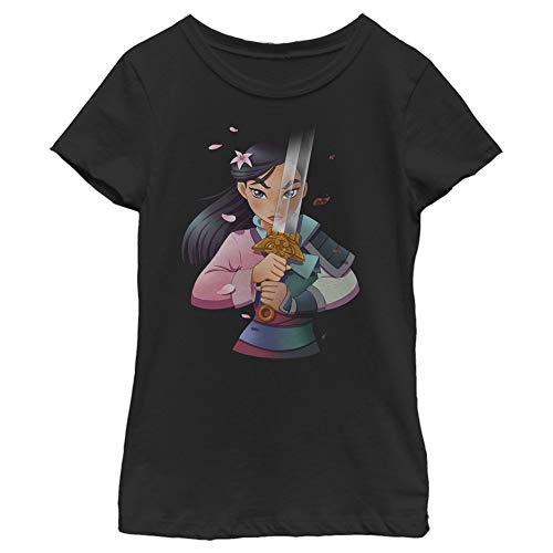 Fifth Sun Disney Princess Anime Mulan Girl's Solid Crew Tee