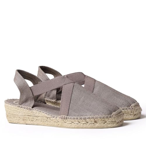 Image of Toni Pons - VERONA - Women's flat vegan espadrilles with elastics