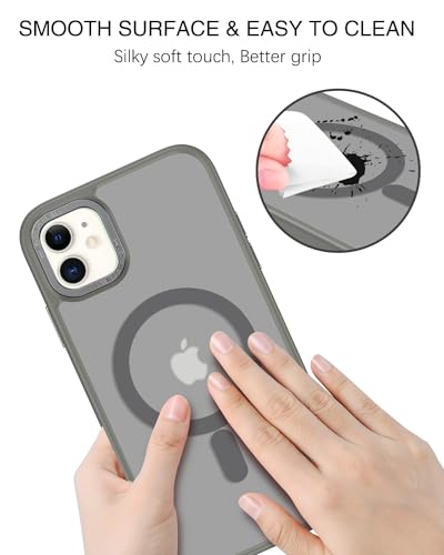 Coque iPhone 11 compatible MagSafe BENTOBEN gris mat - 5