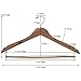 Household Essentials CedarFresh 26340 Red Cedar Wood Clothes Hangers | Locking Trouser Bar and Swivel Hook | Set of 4