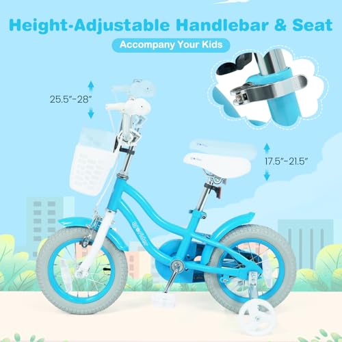 Image of BABY JOY Kids Bike, 12 14 16 18 20 Inch Boys Girls Bike w /Removable Basket