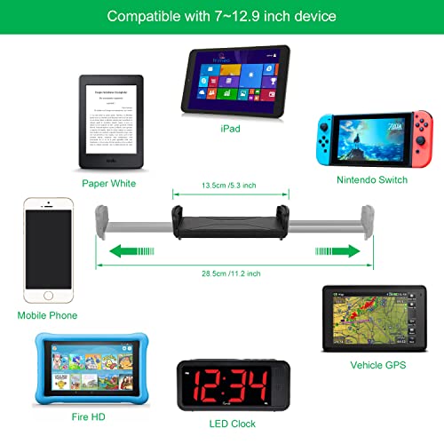 Itodos Tablet Wall Mount For Ipad,Galaxy Tabs, Iphone, Kindle Fire Hd, Kindle Paper White,Google Nexus7/11,Switch, Vehicle Gps,360°Adjustment Compatible With 7~12.9 Inch Tablet And Cellphone #TOP6