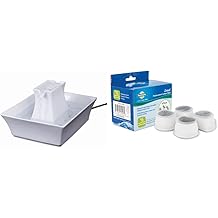 PetSafe Drinkwell Pagoda Pet Fountain and Replacement Carbon Filters Bundle