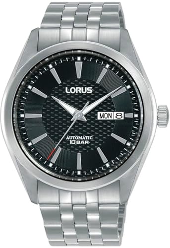 Lorus Orologio Automatico Analogico Da Uomo Con Bracciale In Acciaio Inossidabile, Argento/Nero - RL483BX9