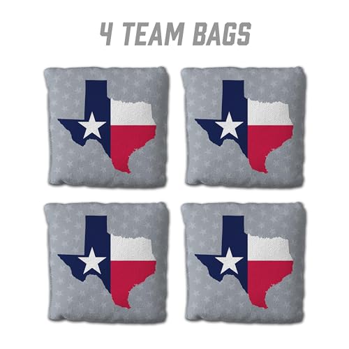 YouTheFan State of Texas Set of 4 Cornhole Bags - All Weather Regulation 6” x 6” Size - 16oz Weight - Designed in USA by YouTheFan - Image 2