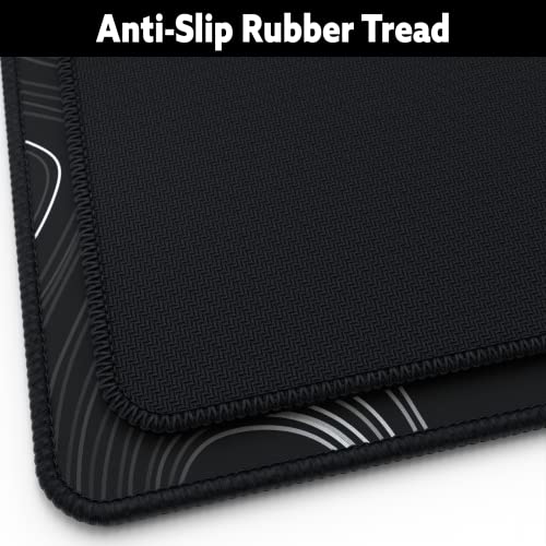 Gamer Boss - Gaming Mouse Pad - 60 x 30 Inches - 4mm Thick with Stitched Edges, Non-Slip Rubber Base, Premium Cloth Mousepad, Desk Mat for Laptop, Keyboard, Computer & PC (Giga, Topographic) by Gamer Boss - Image 5