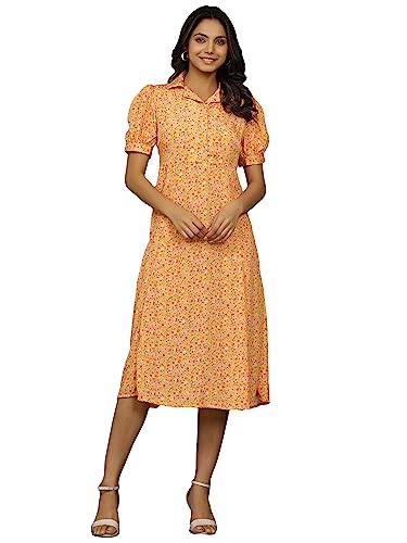 Image of Ravaiyaa - Attitude is everything Womens Soft Crepe Silk Casual Dress Summer Floral Printed Dress Ladies Tank Midi Sundress