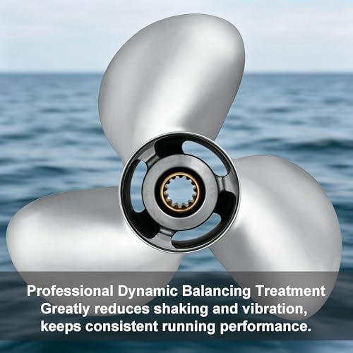 Image of OEM Grade 3-Blades Merucury Stainless Steel Propeller for Boat Outboard Engines for Mercury 40HP 50HP 60HP with 3-1 /4 inch Gearcase