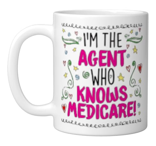 Medicare Insurance Agent AEP Sales Marketing, Cute Floral Ceramic Mug, White