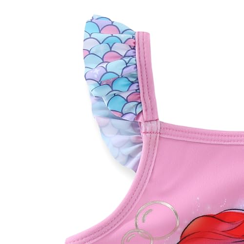 Disney Little Mermaid Minnie Mouse Girls UPF 50+ Bathing Suit Tankini and Bikini Bottom Swimsuit Set for Toddler and Big Kids4