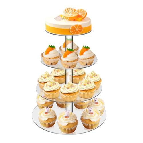 Tartas Expositores Redondos De Acrílico 4 Niveles For Tartas, Ideales For Bodas Y Fiestas Expositor Soporte