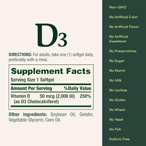 Nature's Bounty Vitamin D3 2000 IU